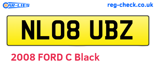NL08UBZ are the vehicle registration plates.