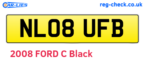 NL08UFB are the vehicle registration plates.