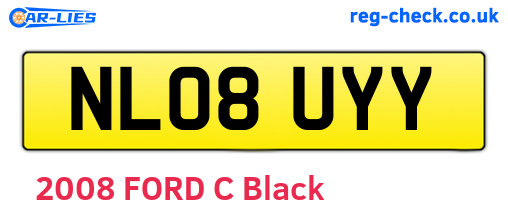 NL08UYY are the vehicle registration plates.