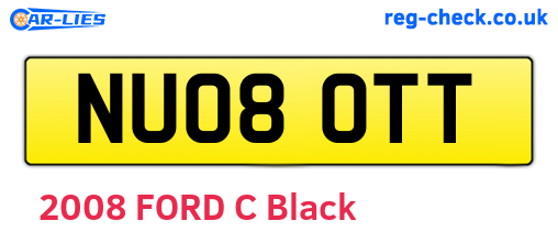 NU08OTT are the vehicle registration plates.