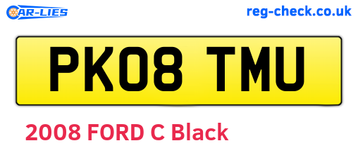 PK08TMU are the vehicle registration plates.