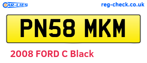PN58MKM are the vehicle registration plates.