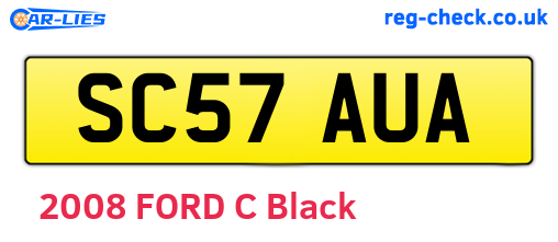 SC57AUA are the vehicle registration plates.