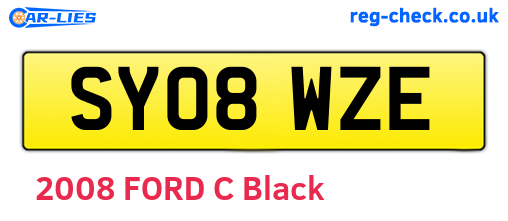 SY08WZE are the vehicle registration plates.