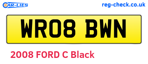 WR08BWN are the vehicle registration plates.