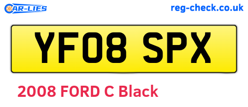 YF08SPX are the vehicle registration plates.
