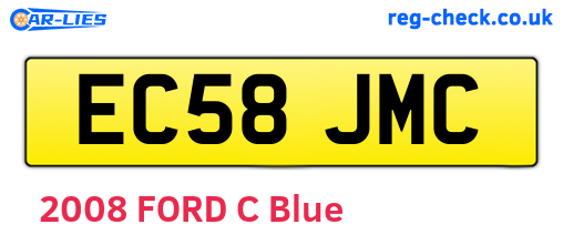 EC58JMC are the vehicle registration plates.