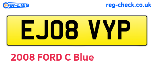 EJ08VYP are the vehicle registration plates.