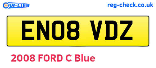 EN08VDZ are the vehicle registration plates.
