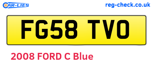 FG58TVO are the vehicle registration plates.
