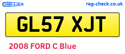 GL57XJT are the vehicle registration plates.