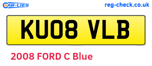 KU08VLB are the vehicle registration plates.