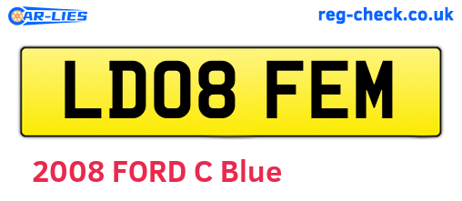 LD08FEM are the vehicle registration plates.