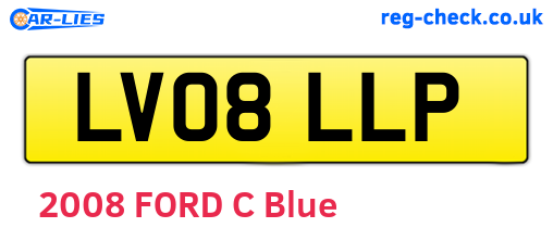 LV08LLP are the vehicle registration plates.