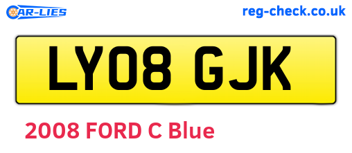 LY08GJK are the vehicle registration plates.