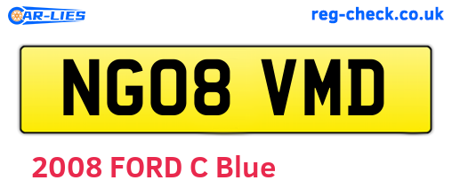 NG08VMD are the vehicle registration plates.