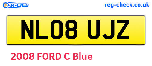 NL08UJZ are the vehicle registration plates.