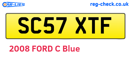 SC57XTF are the vehicle registration plates.