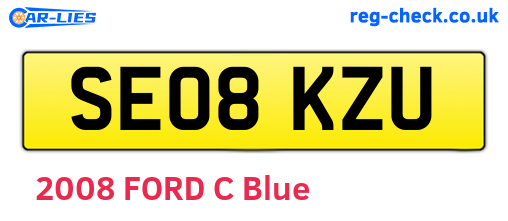 SE08KZU are the vehicle registration plates.