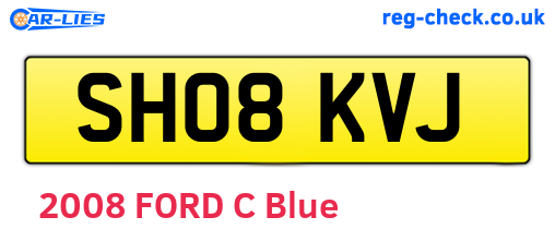 SH08KVJ are the vehicle registration plates.