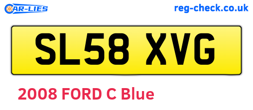 SL58XVG are the vehicle registration plates.