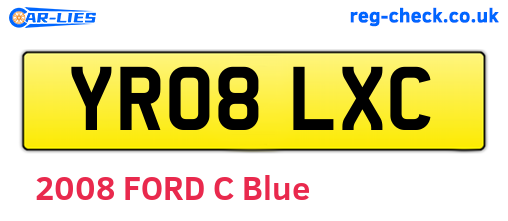 YR08LXC are the vehicle registration plates.
