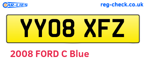 YY08XFZ are the vehicle registration plates.