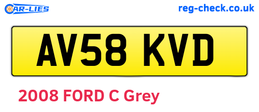 AV58KVD are the vehicle registration plates.