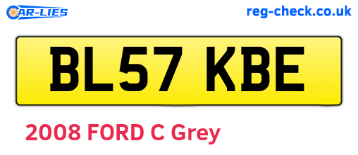 BL57KBE are the vehicle registration plates.