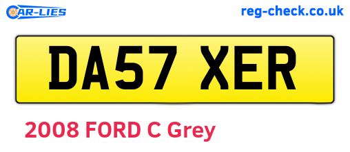 DA57XER are the vehicle registration plates.
