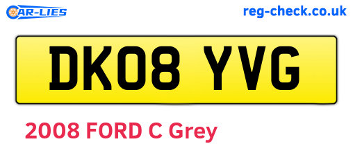 DK08YVG are the vehicle registration plates.