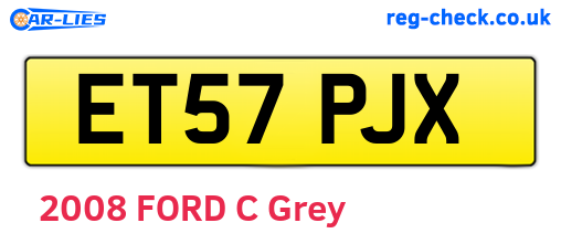 ET57PJX are the vehicle registration plates.