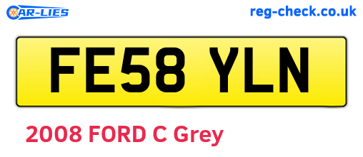 FE58YLN are the vehicle registration plates.