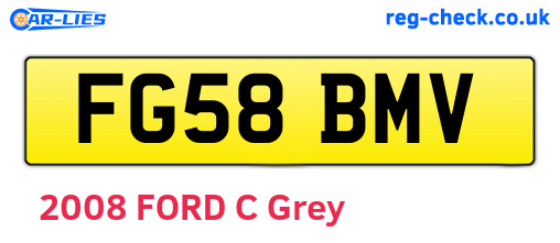 FG58BMV are the vehicle registration plates.