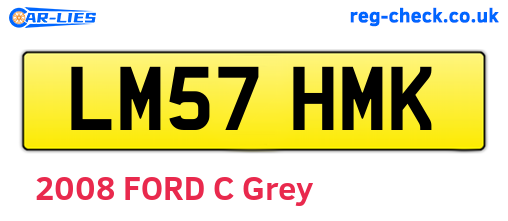 LM57HMK are the vehicle registration plates.