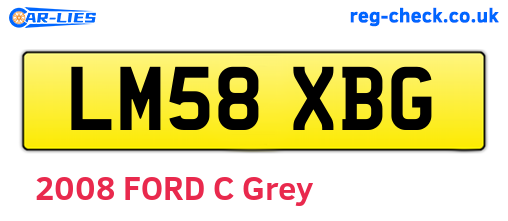 LM58XBG are the vehicle registration plates.