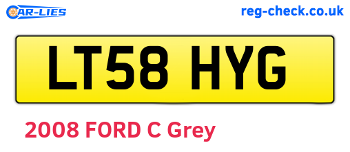 LT58HYG are the vehicle registration plates.