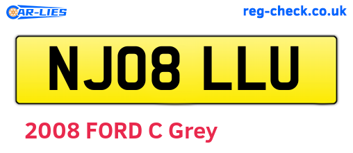 NJ08LLU are the vehicle registration plates.