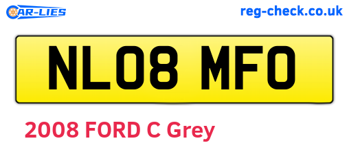NL08MFO are the vehicle registration plates.