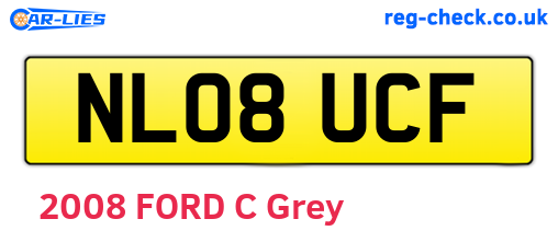 NL08UCF are the vehicle registration plates.