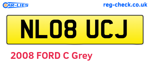 NL08UCJ are the vehicle registration plates.