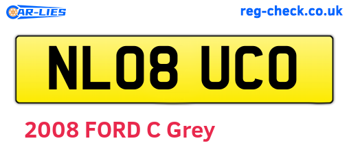 NL08UCO are the vehicle registration plates.