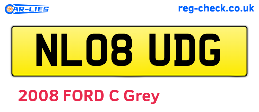 NL08UDG are the vehicle registration plates.
