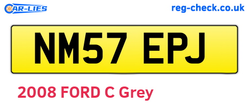 NM57EPJ are the vehicle registration plates.