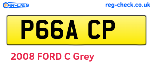 P66ACP are the vehicle registration plates.