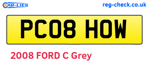 PC08HOW are the vehicle registration plates.