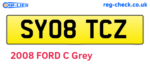 SY08TCZ are the vehicle registration plates.