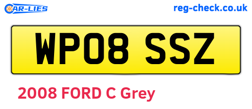 WP08SSZ are the vehicle registration plates.