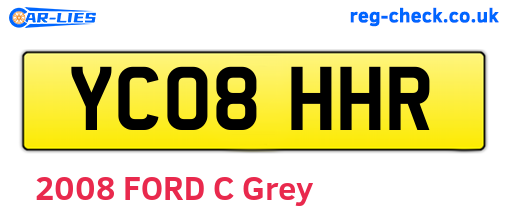 YC08HHR are the vehicle registration plates.