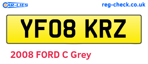 YF08KRZ are the vehicle registration plates.
